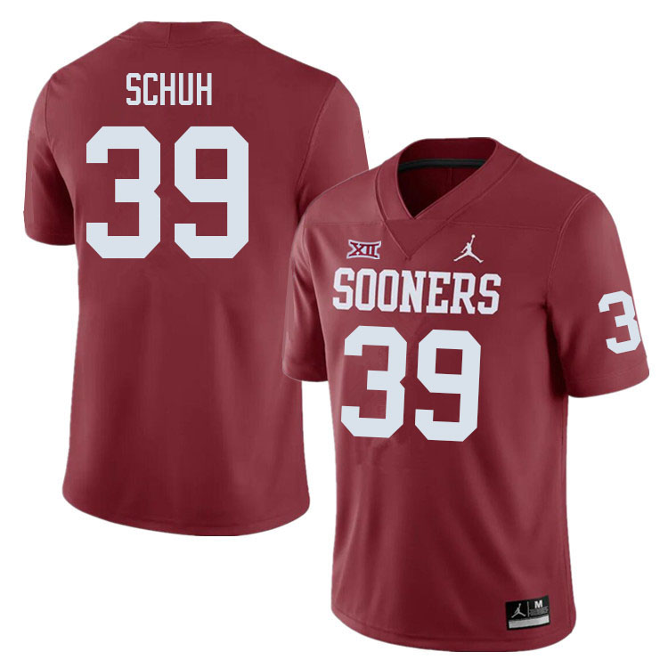 Oklahoma Sooners #39 Peter Schuh College Football Jerseys Sale-Crimson